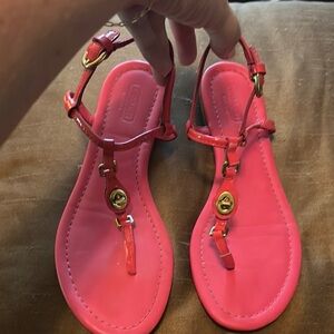 Coach Pink Sandals Chic and Comfortable